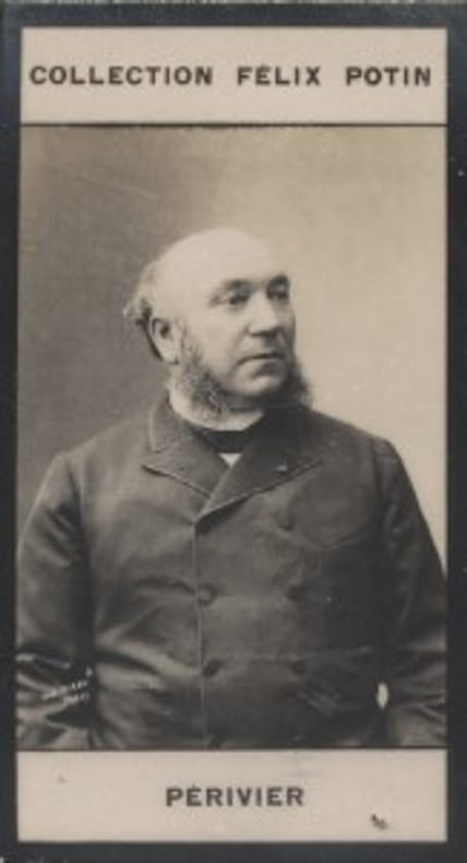 Photographie de la collection Félix Potin (4 x 7,5 cm) représentant : Samuel Périvier - Premier Président de la Cour d'Appel.. PERIVIER Samuel 