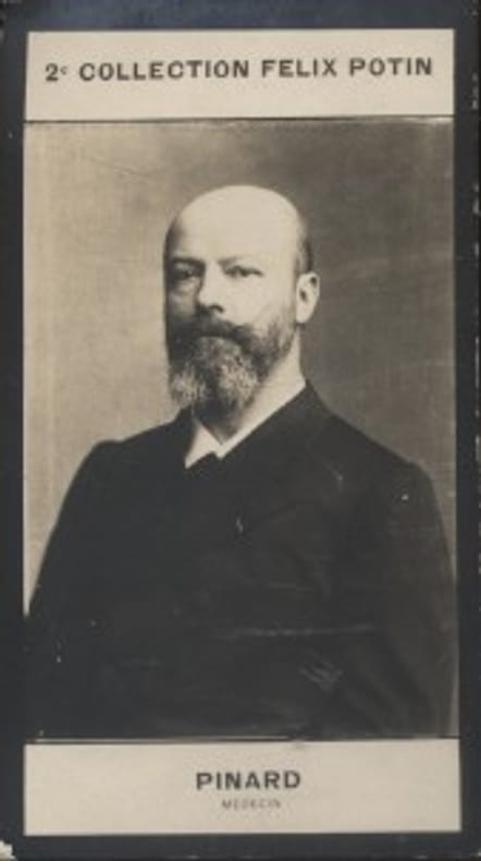 Photographie de la collection Félix Potin (4 x 7,5 cm) représentant : Adolphe Pinard, médecin.. PINARD Adolphe - (Photo de la 2e collection Félix ...