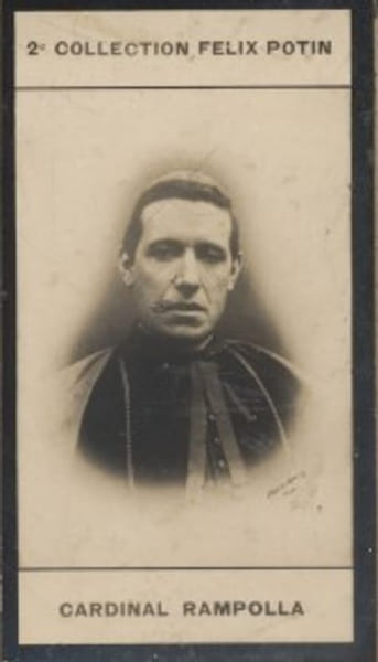 Photographie de la collection F&eacute;lix Potin (4 x 7,5 cm) repr&eacute;sentant : Cardinal Rampolla.. RAMPOLLA DEL TINDARO Mariano - (Photo de la 2e collection ...