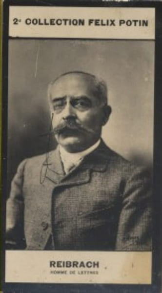 Photographie de la collection F&eacute;lix Potin (4 x 7,5 cm) repr&eacute;sentant : Jean Chabrier dit Jean Reibrach, homme de lettres.. REIBRACH Jean - (Photo de la ...