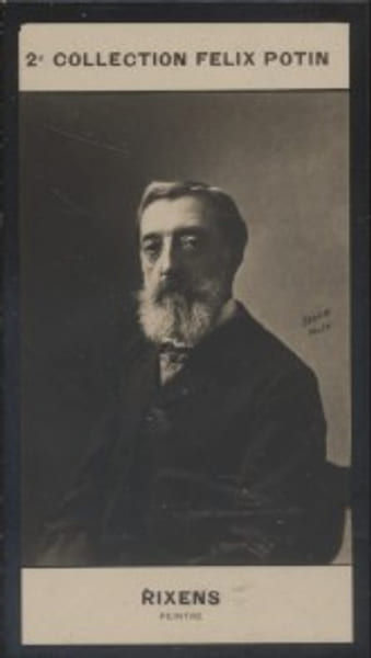 Photographie de la collection F&eacute;lix Potin (4 x 7,5 cm) repr&eacute;sentant : Jean Rixens, peintre.. RIXENS Jean-Andr&eacute; - (Photo de la 2e collection F&eacute;lix ...