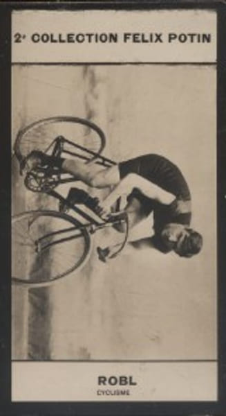 Photographie de la collection F&eacute;lix Potin (4 x 7,5 cm) repr&eacute;sentant : Thaddeus Robl, coureur cycliste.. ROBL Thaddeus - (Photo de la 2e collection ...