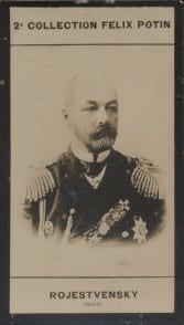 Photographie de la collection F&eacute;lix Potin (4 x 7,5 cm) repr&eacute;sentant : Amiral Rojestvensky.. ROJESTVENSKY Zinovy-Pietrovitch - (Photo de la 2e ...