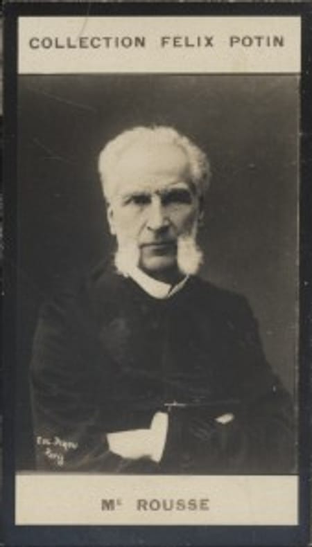 Photographie de la collection Félix Potin (4 x 7,5 cm) représentant : Edmond Rousse, avocat.. ROUSSE Edmond Photo Pirou.