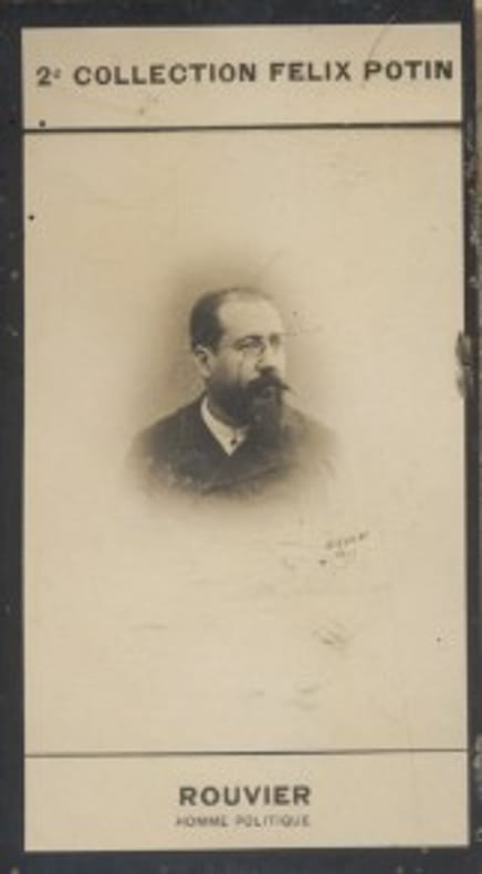 Photographie de la collection Félix Potin (4 x 7,5 cm) représentant : Maurice Rouvier, homme politique.. ROUVIER Maurice - (Photo de la 2e collection ...