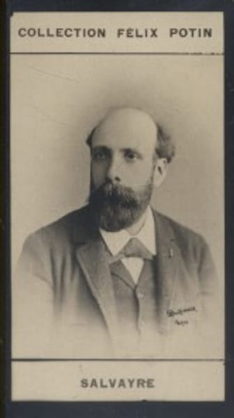 Photographie de la collection F&eacute;lix Potin (4 x 7,5 cm) repr&eacute;sentant : Gaston Salvayre, compositeur.. SALVAYRE Gaston Photo Reutlinger.