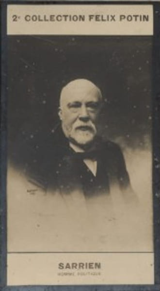 Photographie de la collection F&eacute;lix Potin (4 x 7,5 cm) repr&eacute;sentant : Jean Sarrien, homme politique.. SARRIEN Jean - (Photo de la 2e collection F&eacute;lix ...
