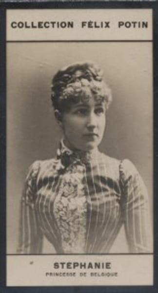 Photographie de la collection F&eacute;lix Potin (4 x 7,5 cm) repr&eacute;sentant : St&eacute;phanie - Princesse de Belgique.. STEPHANIE (Princesse de Belgique) 