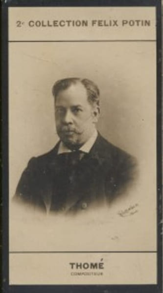 Photographie de la collection F&eacute;lix Potin (4 x 7,5 cm) repr&eacute;sentant : Francis Thom&eacute;, compositeur.. THOME Francis - (Photo de la 2e collection F&eacute;lix ...