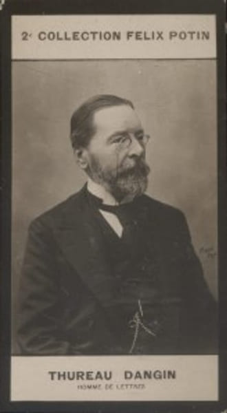 Photographie de la collection F&eacute;lix Potin (4 x 7,5 cm) repr&eacute;sentant : Paul Thureau-Dangin, homme de lettres.. THUREAU-DANGIN Paul - (Photo de la 2e ...