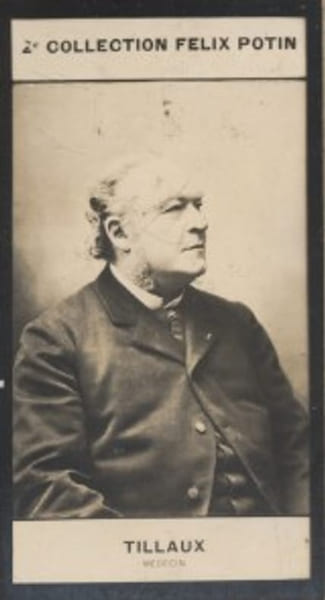 Photographie de la collection F&eacute;lix Potin (4 x 7,5 cm) repr&eacute;sentant : Paul Tillaux, m&eacute;decin.. TILLAUX Paul - (Photo de la 2e collection F&eacute;lix Potin) 