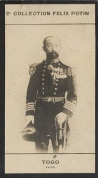 Photographie de la collection F&eacute;lix Potin (4 x 7,5 cm) repr&eacute;sentant : Amiral Heichachiro Togo.. TOGO Heichachiro - (Photo de la 2e collection F&eacute;lix ...