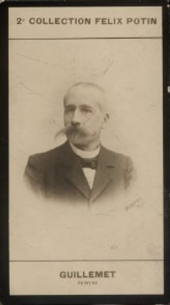 Photographie de la collection F&eacute;lix Potin (4 x 7,5 cm) repr&eacute;sentant : J.-B.-Antoine Guillemet, peintre.. GUILLEMET (J.-B.-Antoine) - (Photo de la 2e ...