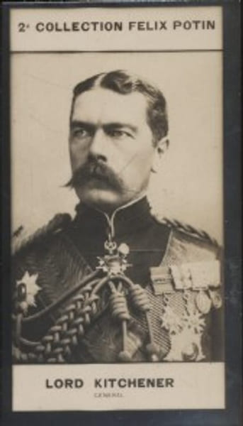 Photographie de la collection F&eacute;lix Potin (4 x 7,5 cm) repr&eacute;sentant : Lord Kitchener - G&eacute;n&eacute;ral.. KITCHENER (Lord) - (Photo de la 2e collection F&eacute;lix ...