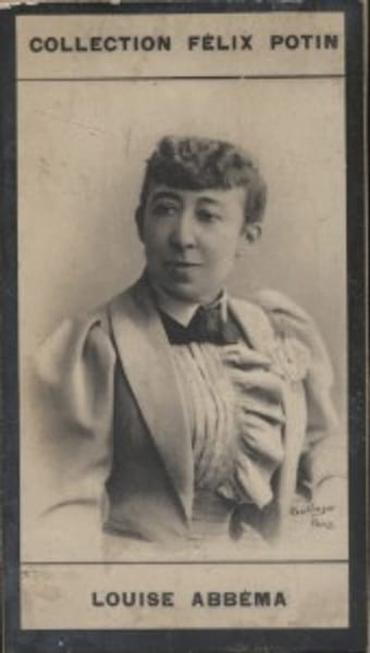 Photographie de la collection F&eacute;lix Potin (4 x 7, 5 cm) repr&eacute;sentant : Louise Abb&eacute;ma, peintre.. ABBEMA (Louise) Photo Reutlinger