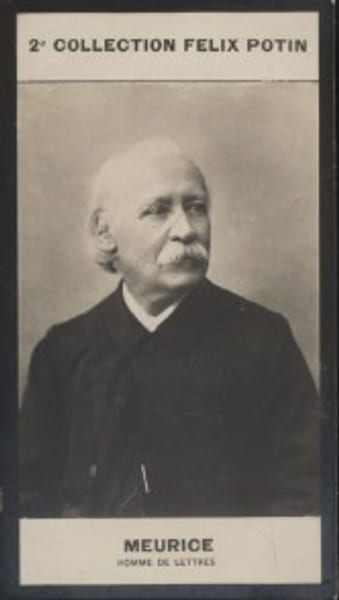 Photographie de la collection F&eacute;lix Potin (4 x 7,5 cm) repr&eacute;sentant : Paul Meurice, homme de lettres.. MEURICE (Paul) - (Photo de la 2e collection ...