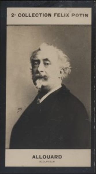 Photographie de la collection F&eacute;lix Potin (4 x 7,5 cm) repr&eacute;sentant : Henri-Emile Allouard, sculpteur.. ALLOUARD (Henri-Emile) - (Photo de la 2e ...