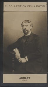 Photographie de la collection F&eacute;lix Potin (4 x 7,5 cm) repr&eacute;sentant : Albert Aublet, peintre.. AUBLET (Albert) - (Photo de la 2e collection F&eacute;lix ...
