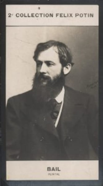 Photographie de la collection F&eacute;lix Potin (4 x 7,5 cm) repr&eacute;sentant : Joseph Bail, peintre.. BAIL (Joseph) - (Photo de la 2e collection F&eacute;lix Potin) ...