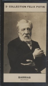 Photographie de la collection Félix Potin (4 x 7,5 cm) représentant : Louis-Ernest Barrias, sculpteur.