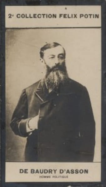 Photographie de la collection F&eacute;lix Potin (4 x 7,5 cm) repr&eacute;sentant : L&eacute;on de Baudry d'Asson, d&eacute;put&eacute; de la Vend&eacute;e.. BAUDRY D'ASSON (L&eacute;on de) - (Photo ...