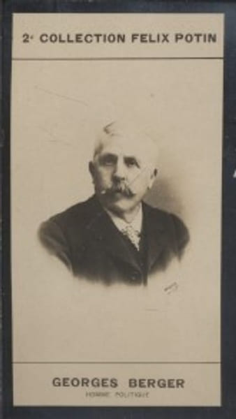 Photographie de la collection F&eacute;lix Potin (4 x 7,5 cm) repr&eacute;sentant : Georges Berger, homme politique.. BERGER (Georges) - (Photo de la 2e collection ...