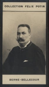 Photographie de la collection F&eacute;lix Potin (4 x 7,5 cm) repr&eacute;sentant : Berne-Bellecour, peintre.. BERNE-BELLECOUR (Etienne) Photo Eug&egrave;ne Pirou.