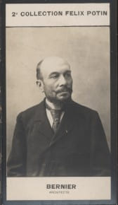 Photographie de la collection F&eacute;lix Potin (4 x 7,5 cm) repr&eacute;sentant : Stanislas-Louis Bernier, architecte.. BERNIER (Stanislas-Louis) - (Photo de la ...