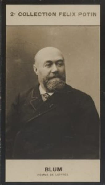 Photographie de la collection F&eacute;lix Potin (4 x 7,5 cm) repr&eacute;sentant : Ernest Blum, homme de lettres.. BLUM (Ernest) - (Photo de la 2e collection F&eacute;lix ...