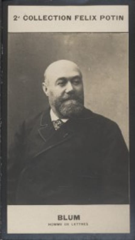 Photographie de la collection Félix Potin (4 x 7,5 cm) représentant : Ernest Blum, homme de lettres.. BLUM (Ernest) - (Photo de la 2e collection Félix ...