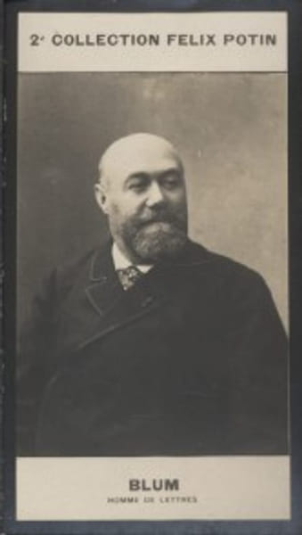 Photographie de la collection F&eacute;lix Potin (4 x 7,5 cm) repr&eacute;sentant : Ernest Blum, homme de lettres.. BLUM (Ernest) - (Photo de la 2e collection F&eacute;lix ...