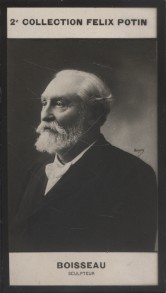 Photographie de la collection Félix Potin (4 x 7,5 cm) représentant : Emile-André Boisseau, sculpteur.. BOISSEAU (Emile-André) - (Photo de la 2e ...