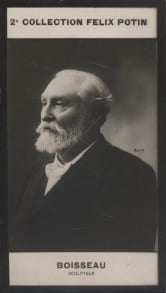 Photographie de la collection F&eacute;lix Potin (4 x 7,5 cm) repr&eacute;sentant : Emile-Andr&eacute; Boisseau, sculpteur.. BOISSEAU (Emile-Andr&eacute;) - (Photo de la 2e ...