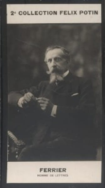 Photographie de la collection F&eacute;lix Potin (4 x 7,5 cm) repr&eacute;sentant : Paul Ferrier, auteur dramatique.. FERRIER (Paul) - (Photo de la 2e collection ...