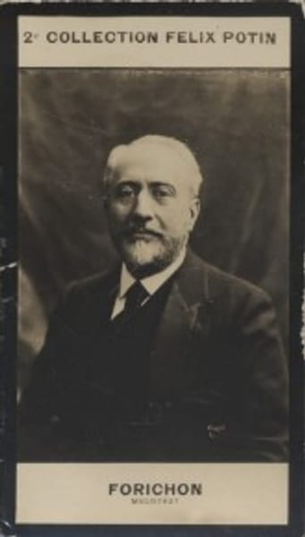 Photographie de la collection F&eacute;lix Potin (4 x 7,5 cm) repr&eacute;sentant : Emile Forichon, magistrat et homme politique.. FORICHON (Emile) - (Photo de la ...