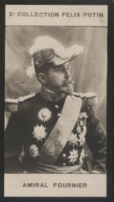 Photographie de la collection F&eacute;lix Potin (4 x 7,5 cm) repr&eacute;sentant : Amiral Fournier.. FOURNIER (Fran&ccedil;ois-Ernest) - (Photo de la 2e collection F&eacute;lix ...
