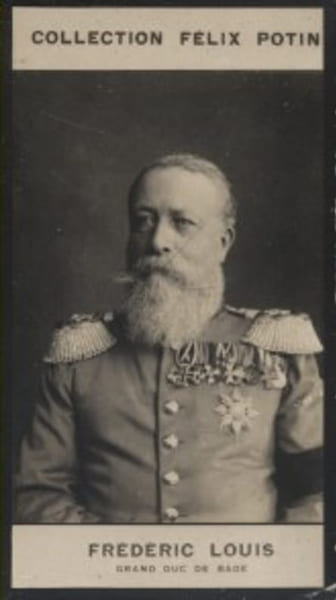 Photographie de la collection F&eacute;lix Potin (4 x 7,5 cm) repr&eacute;sentant : Grand Duc Fr&eacute;d&eacute;ric Louis de Bade.. FREDERIC-LOUIS - Grand Duc de Bade 