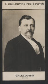 Photographie de la collection F&eacute;lix Potin (4 x 7,5 cm) repr&eacute;sentant : Xavier Galezowski, m&eacute;decin ophtalmologiste.. GALEZOWSKI (Xavier) - (Photo de la ...