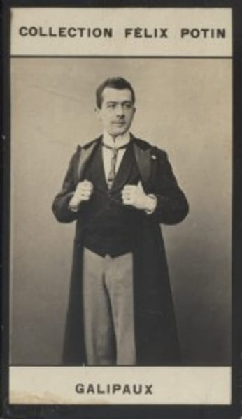 Photographie de la collection F&eacute;lix Potin (4 x 7,5 cm) repr&eacute;sentant : F&eacute;lix Galipaux, com&eacute;dien.. GALIPAUX (F&eacute;lix) 