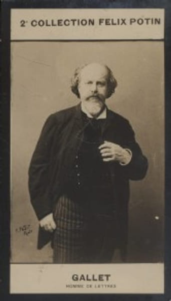 Photographie de la collection F&eacute;lix Potin (4 x 7,5 cm) repr&eacute;sentant : Louis Gallet, homme de lettres.. GALLET (Louis) - (Photo de la 2e collection ...