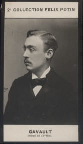 Photographie de la collection F&eacute;lix Potin (4 x 7,5 cm) repr&eacute;sentant : Paul Gavault, homme de lettres.. GAVAULT (Paul) - (Photo de la 2e collection ...