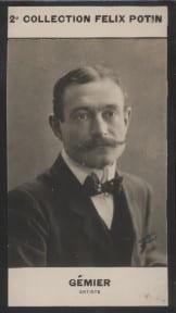 Photographie de la collection F&eacute;lix Potin (4 x 7,5 cm) repr&eacute;sentant : Firmin G&eacute;mier, artiste.. GEMIER (Firmin) - (Photo de la 2e collection F&eacute;lix ...