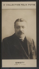 Photographie de la collection Félix Potin (4 x 7,5 cm) représentant : Paul Ginisty, homme de lettres.. GINISTY (Paul) - (Photo de la 2e collection ...