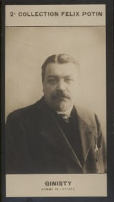 Photographie de la collection F&eacute;lix Potin (4 x 7,5 cm) repr&eacute;sentant : Paul Ginisty, homme de lettres.. GINISTY (Paul) - (Photo de la 2e collection ...