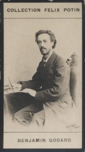 Photographie de la collection F&eacute;lix Potin (4 x 7,5 cm) repr&eacute;sentant : Benjamin Godard, compositeur.. GODARD (Benjamin) Photo Reutlinger.