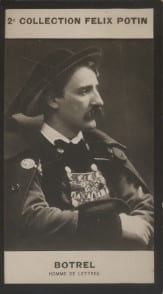 Photographie de la collection F&eacute;lix Potin (4 x 7,5 cm) repr&eacute;sentant : Th&eacute;odore Botrel, homme de lettres.. BOTREL (Th&eacute;odore) - (Photo de la 2e ...