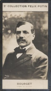 Photographie de la collection F&eacute;lix Potin (4 x 7,5 cm) repr&eacute;sentant : Paul Bourget, homme de lettres.. BOURGET (Paul) - (Photo de la 2e collection ...