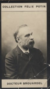 Photographie de la collection F&eacute;lix Potin (4 x 7,5 cm) repr&eacute;sentant : Docteur Paul Brouardel.. BROUARDEL (Docteur) Photo Eug&egrave;ne Pirou.