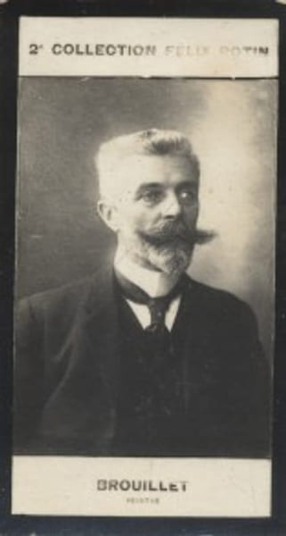 Photographie de la collection F&eacute;lix Potin (4 x 7,5 cm) repr&eacute;sentant : Andr&eacute; Brouillet, peintre.. BROUILLET (Andr&eacute;) - (Photo de la 2e collection F&eacute;lix ...