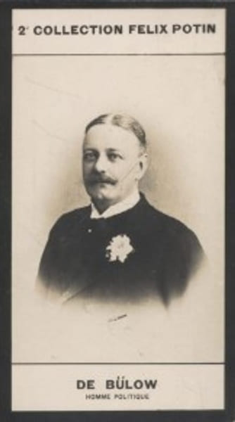 Photographie de la collection F&eacute;lix Potin (4 x 7,5 cm) repr&eacute;sentant : Comte Charles von B&uuml;low, homme politique allemand.. BULOW (Charles Von) - (Photo ...